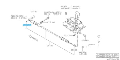 SUBARU IMPREZA GE# GT# '08-23 Genuine A/T Select Lever Cable Assy 35035TC000 OEM3