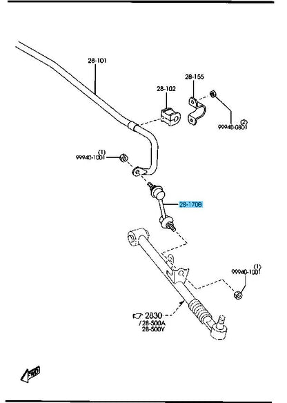 MAZDA MX-5 MIATA NC 06-15 Genuine Rear Stabilizer Control Link RH & LH Set OEM