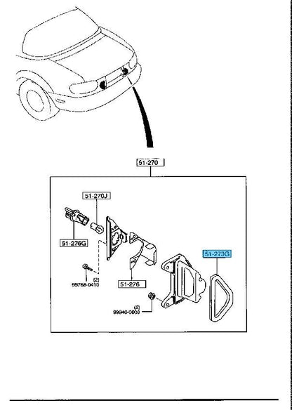 MAZDA Miata NA6CE 90-97 Genuine License Lamp Gasket RH & LH FB67-51-273 set