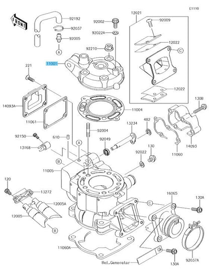 KAWASAKI KX85 2014-2018 Genuine Engine Cylinder Head 11001-0771 OEM