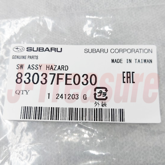 SUBARU IMPREZA WRX STI GD 2007 Genuine Hazard Switch Assembly 83037FE030 OEM