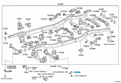 TOYOTA LEXUS Genuine Front Suspension Member Bracket Left 51226-35060 OEM