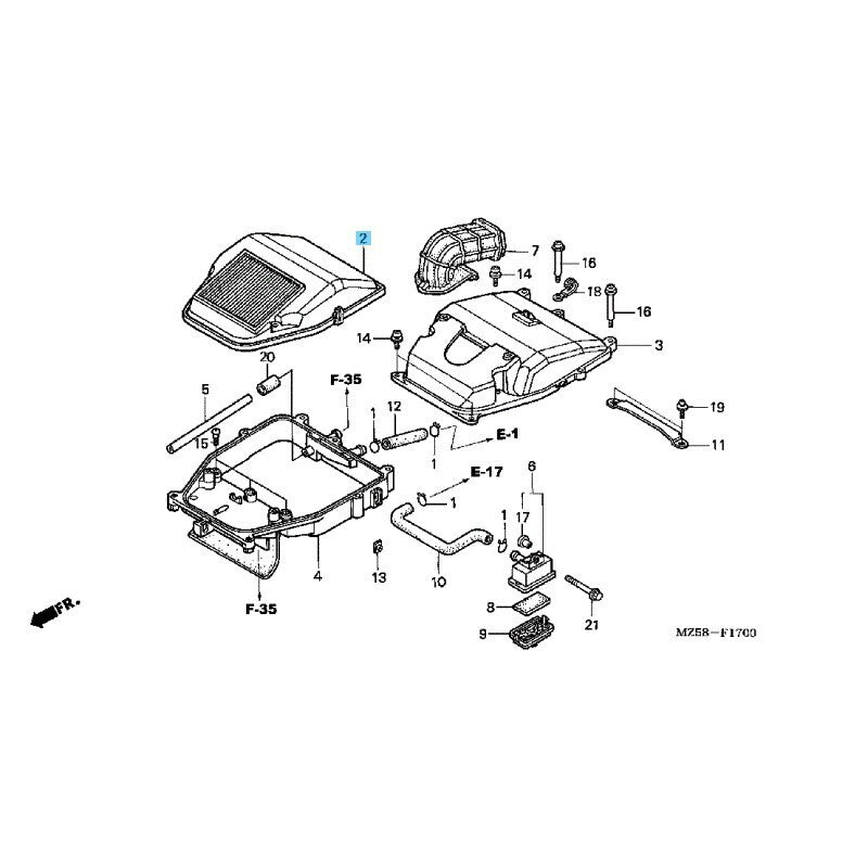 HONDA MAGNA VF750C 1994-2003 Genuine Air Cleaner 17210-MZ5-000 OEM