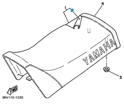 YAMAHA PW80 1998-2006 Genuine Seat Cover 3RV-24731-41-00 OEM