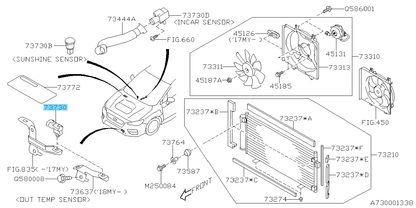 SUBARU WRX STI VA# 15-20 Genuine Ambient Air Temperature Sensor 73731FC003 OEM