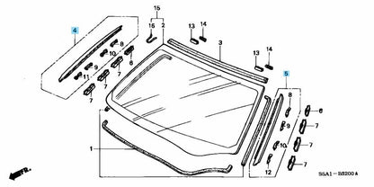 HONDA CIVIC FERIO 4D 01-05 Genuine Front Windshield Side Garnish RH & LH Set OEM