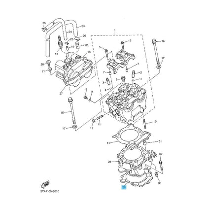 YAMAHA YZ450F '03-05 WR450F '03-06 Genuine Cylinder Gasket 5TA-11351-00-00 OEM
