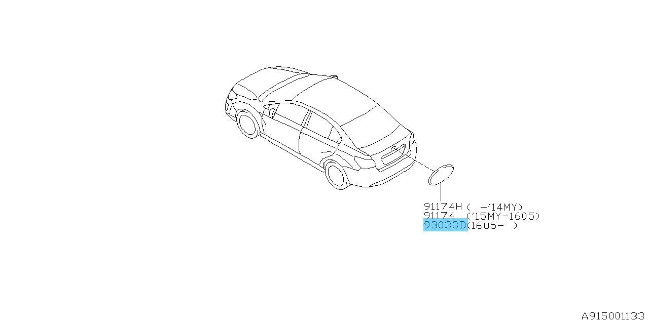 SUBARU WRX STI VA# 2015-2020 Genuine Rear 6 Stars Ornament Emblem 91174SA170 OEM