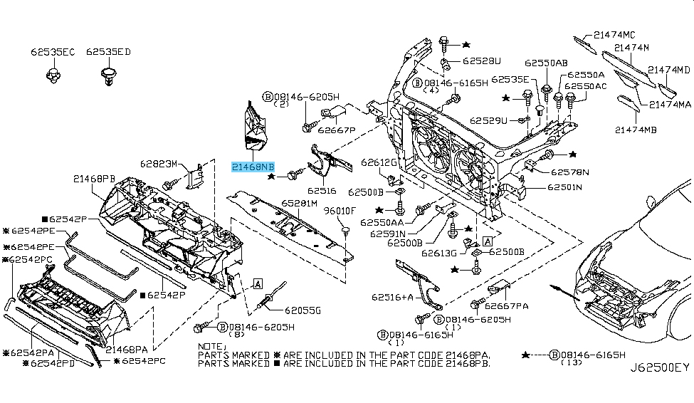 NISSAN GT-R R35 2011-2016 Genuine Intake Air Duct RH 21468-KB50C OEM