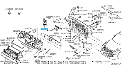 NISSAN GT-R R35 2011-2016 Genuine Intake Air Duct RH 21468-KB50C OEM