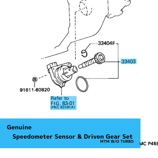 TOYOTA SUPRA JZA80 '93-96 Genuine Speedometer Sensor & Driven Gear Set OEM