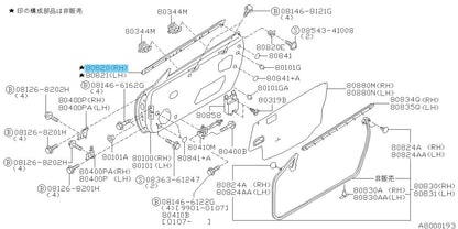 NISSAN SILVIA S15 99-02 Genuine Front Door Outside Molding Assy RH 80820-85F10