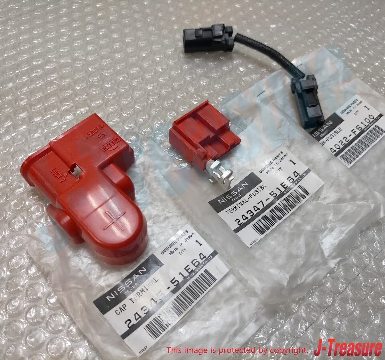 NISSAN SKYLINE BNR32 Genuine Cover Battery Terminal Fusible Cap Link Set OEM