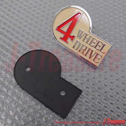 TOYOTA LAND CRUISER BJ40 FJ40 Genuine Rear "4WD" Emblem & Rear Plate Pad Set
