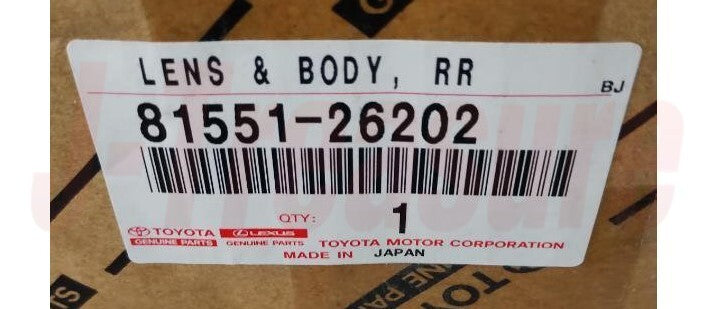 TOYOTA HIACE KDH2## TRH2## Genuine Rear Combination Lamp Lens RH 81551-26202