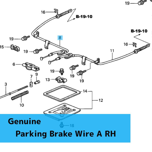 HONDA S2000 AP1 AP2 '00-09 Genuine Parking Brake Wire A RH 47510-S2A-013 OEM