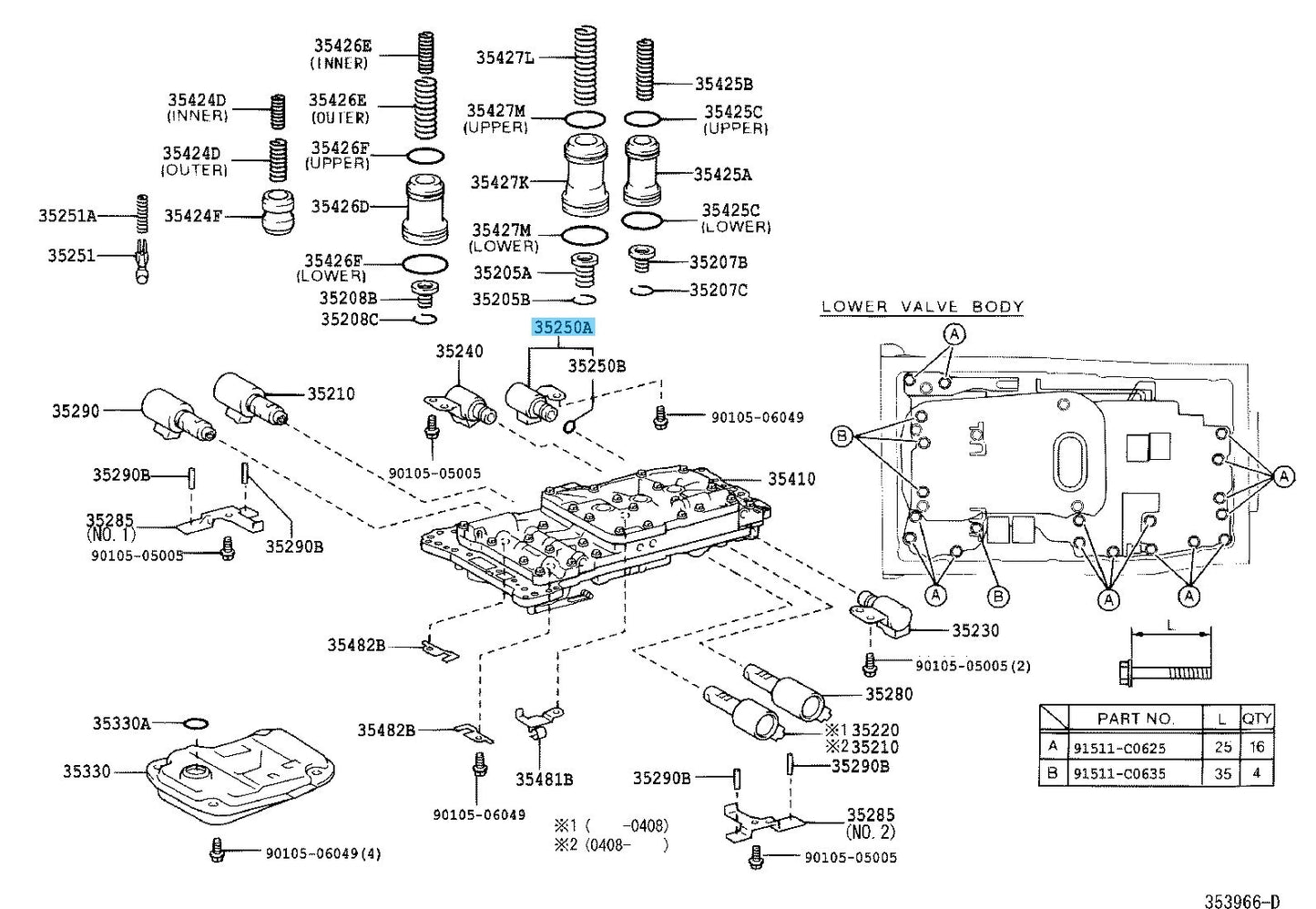 LEXUS GX470 UZJ120 2003-2009 Genuine A/T Solenoid Assy NO.3 35250-60010 OEM
