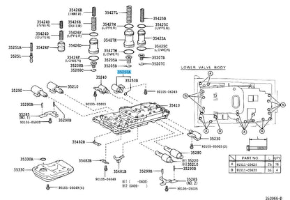 LEXUS GX470 UZJ120 2003-2009 Genuine A/T Solenoid Assy NO.3 35250-60010 OEM