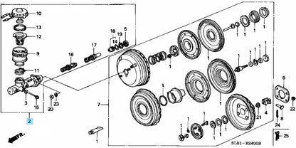 HONDA NSX NA1 NA2 1991-2005 Genuine Brake Master Cylinder Assy 46100-SL0-954 OEM