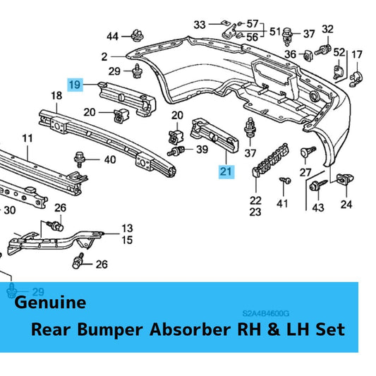 HONDA S2000 AP1 '00-02 Genuine Rear Bumper Absorber RH & LH Set For US Model