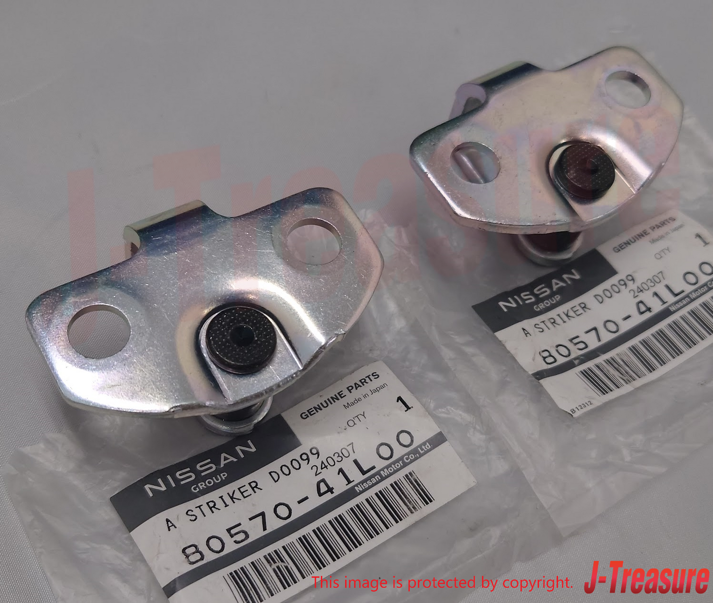 NISSAN 240SX S13 89-94 Genuine Front Door Lock Striker RH LH 80570-41L00 x2 OEM