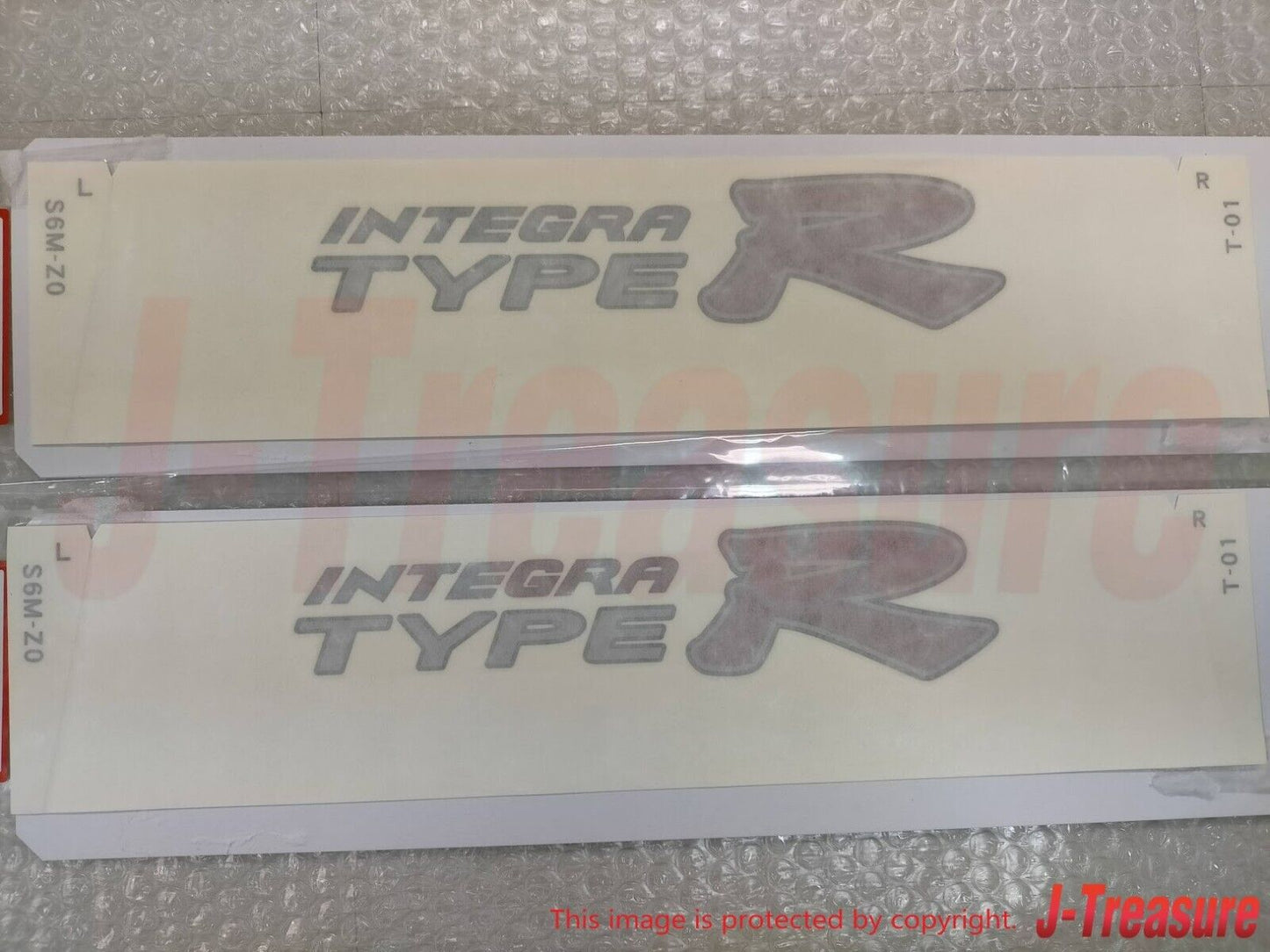 HONDA INTEGRA TYPE-R DC5 Genuine Rear Side Fender Decal Sticker Silver Set OEM