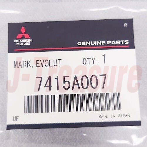 MITSUBISHI LANCER EVOLUTION 8 EVO8 CT9A Genuine MR Trunk Lid Emblem Budge OEM