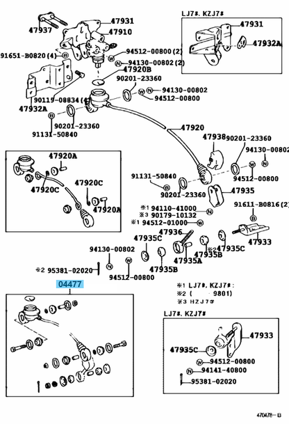 TOYOTA LEXUS Genuine Load Sensing Spring Bush & Boot Kit 04477-60010 OEM