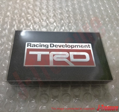 TRD Genuine TOYOTA JAPAN OEM Aluminum Emblem Red/Silver 28mm x 67mm MS010-00014