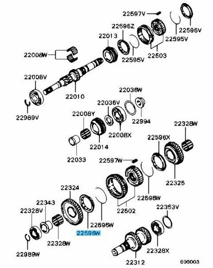 MITSUBISHI ECLIPSE D2#A D3#A Genuine Manual Transmission Synch Ring MD745477 OEM