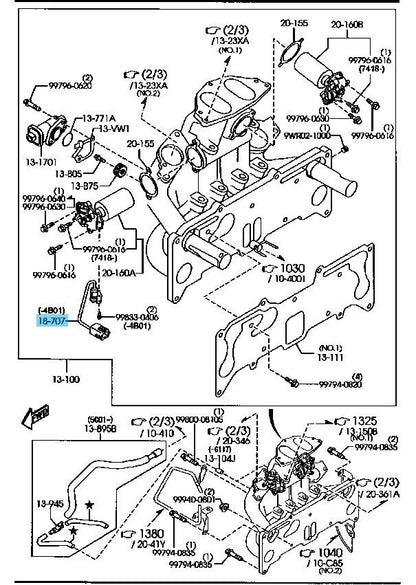 MAZDA RX-8 SE3P 04-08 Genuine Air Charge Temperature Sensor N3H4-18-9B1 OEM