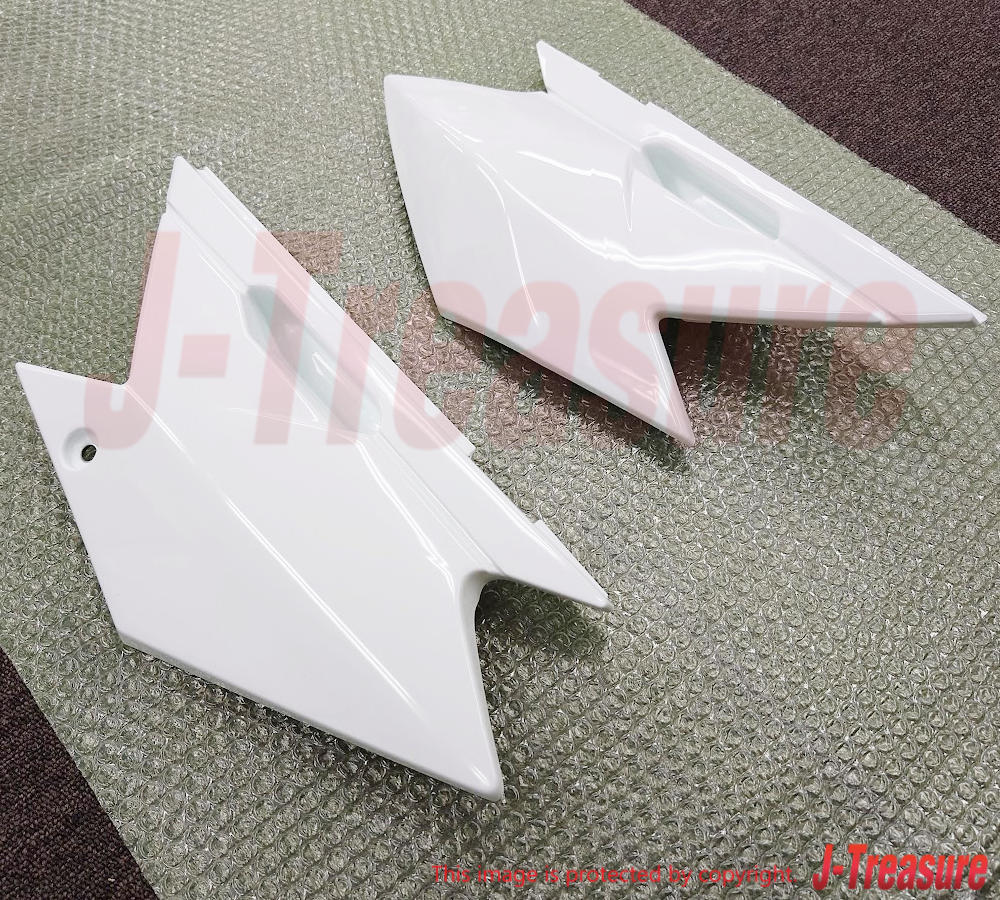KAWASAKI KLX140 08-24 Genuine Rear Side Cover B.WHITE RH & LH Set OEM