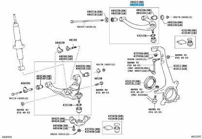 TOYOTA LEXUS Genuine Front Suspension Upper Arm Assy Left Side 48630-60040 OEM