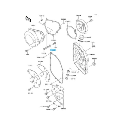 KAWASAKI NINJA ZX-6 ZX600E '93-02 Genuine Clutch Cover Gasket 11060-1639 OEM