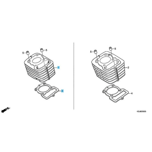 HONDA CRF80F 2004-2009 2011-2013 Genuine Engine Cylinder & Gasket Set OEM