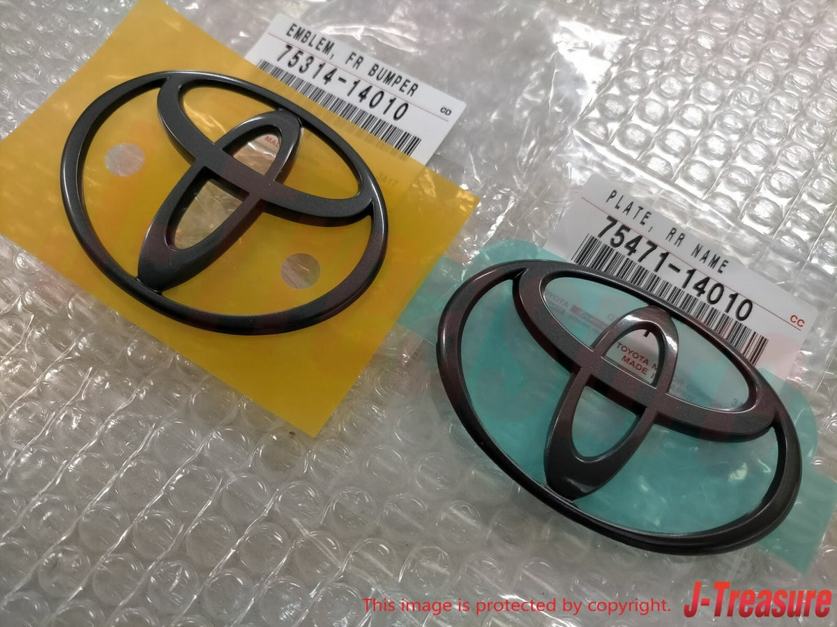 TOYOTA SUPRA JZA80 MK4 93-02 Genuine Emblem Badge Front & Rear Set Gunmetal OEM