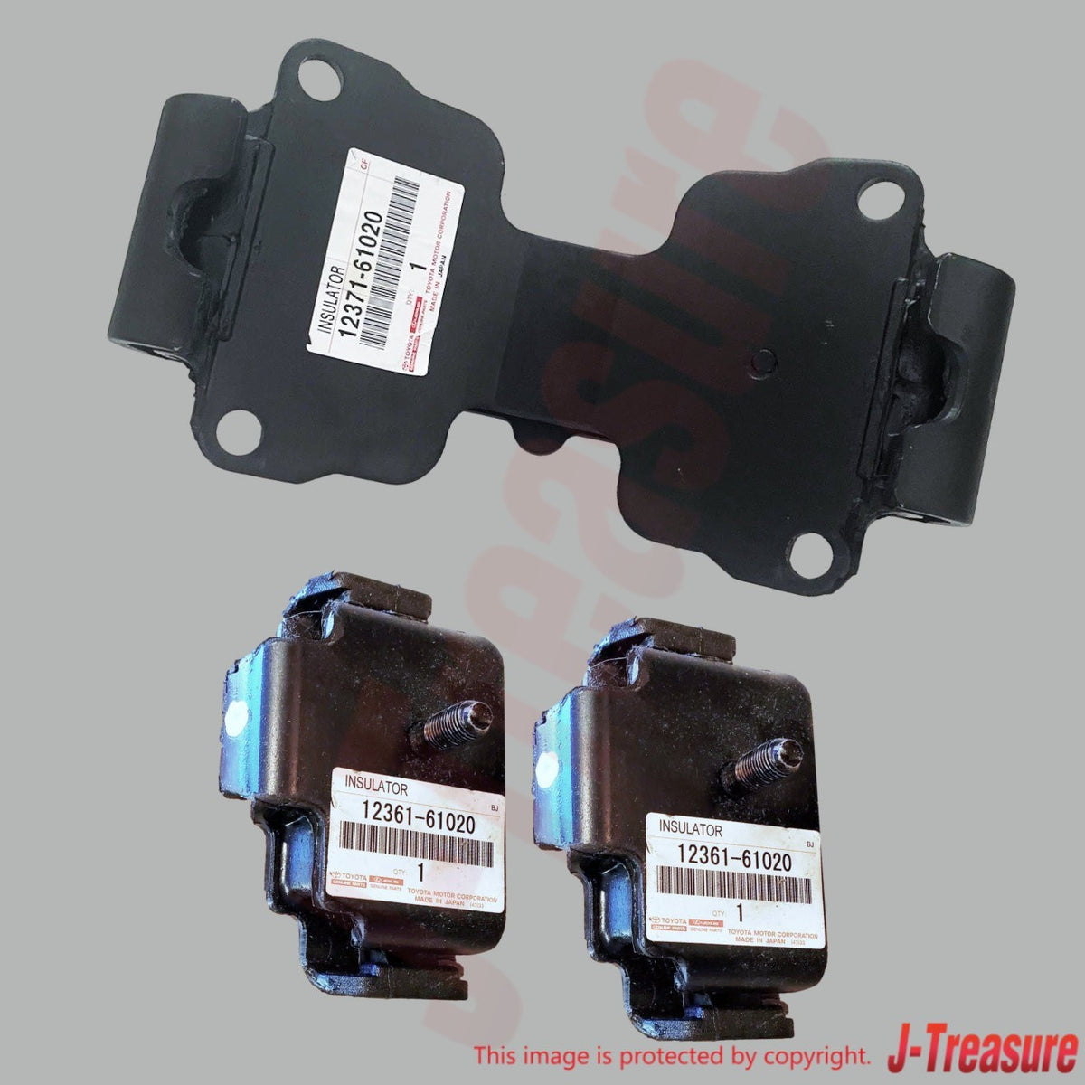 TOYOTA LAND CRUISER FJ40 '81-83 Genuine Eng Mount Insulator Front(x2) & Rear Set