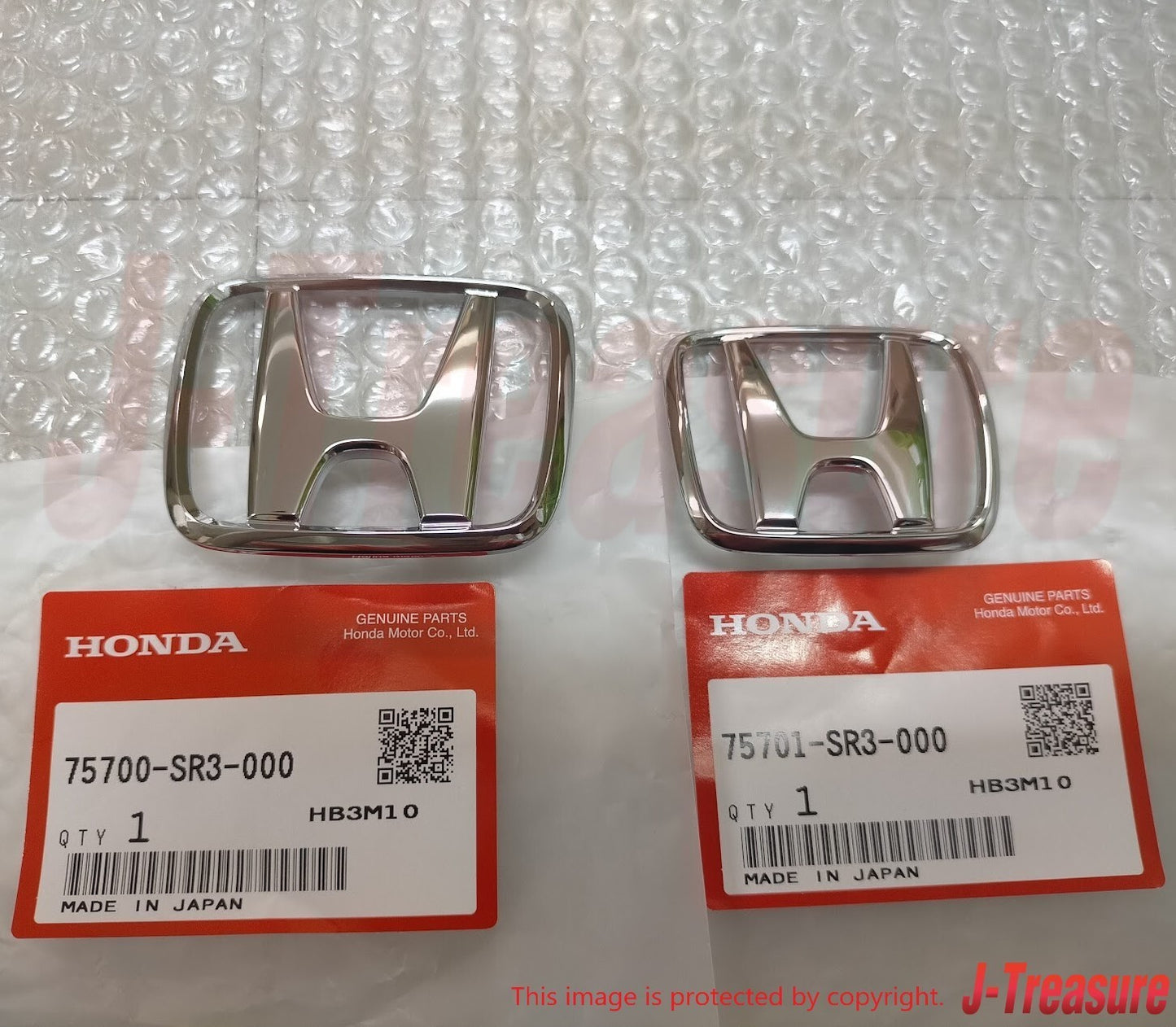HONDA CIVIC SiR EG6 EG4 1992-1995 3 Door Genuine Front & Rear "H" Emblem Set OEM