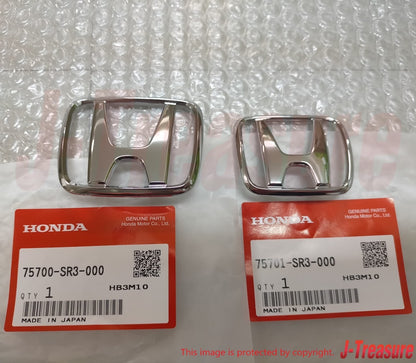 HONDA CIVIC SiR EG6 EG4 1992-1995 3 Door Genuine Front & Rear "H" Emblem Set OEM