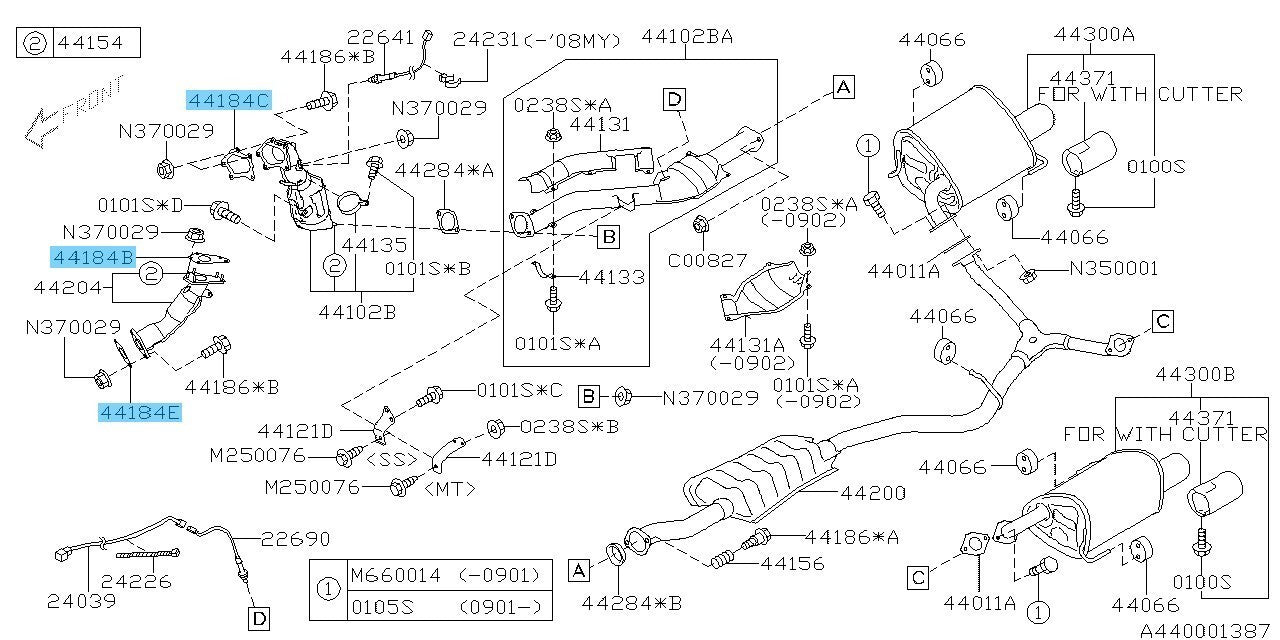 SUBARU IMPREZA WRX STI GRE 06-14 Genuine Exhaust Manifold Gasket Kit Turbo OEM