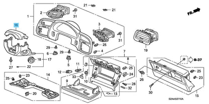 HONDA S2000 AP1 AP2 '00-09 Genuine Column Upper Cover *NH167L* 77350-S2A-003ZA
