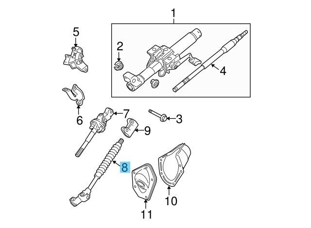 TOYOTA TACOMA GRN245 05-15 Genuine Steering Intermediate Shaft No.2 45203-04021