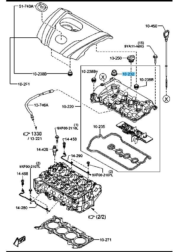 MAZDA CX-5 KE KF 2013-2023 Genuine Oil Control Valve Gasket PE01-10-2D5 OEM