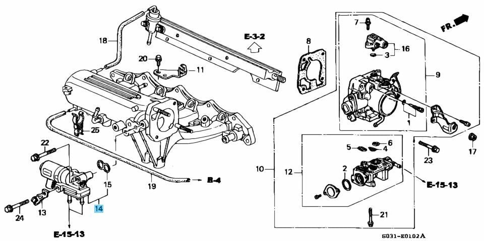 HONDA INTEGRA DC2 96-01 Genuine Injection Idle Air Control Valve 36450-P6T-S01
