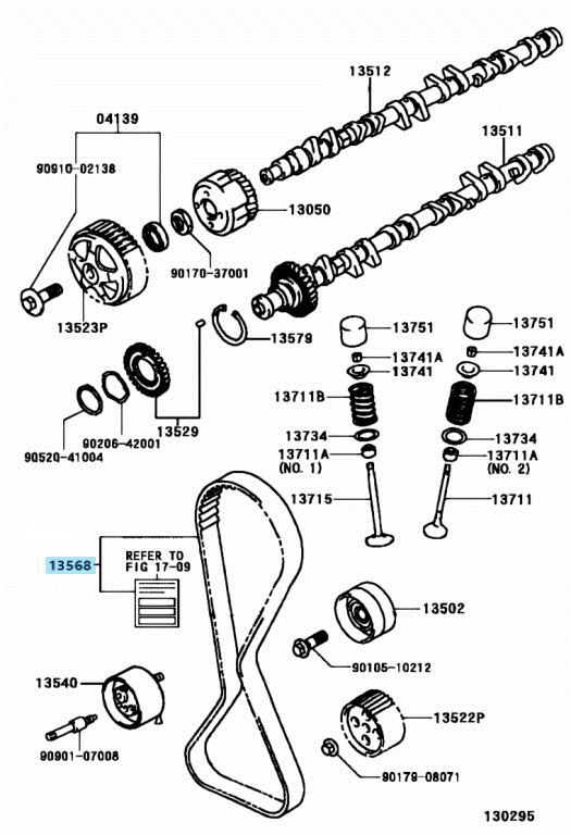 TOYOTA LEXUS 1UZ-FE(4.0L) 2UZ-FE(4.7L) 3UZ-FE(4.3L) Genuine Engine Timing Belt