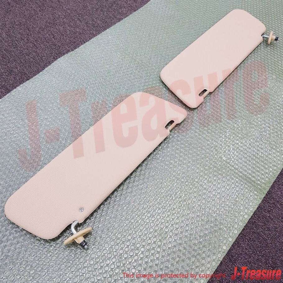 TOYOTA PICKUP TRUCK 1979-1983 Genuine Sunvisor Tan Beige Right & Left Set OEM