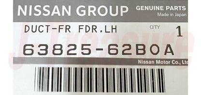 NISSAN GT-R R35 2014-2016 Genuine Front Fender Duct LH 63825-62B0A OEM