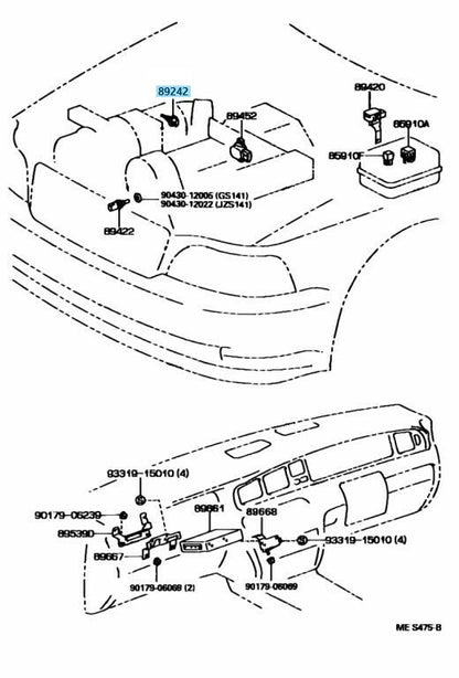 TOYOTA Genuine Inlet Air Temperature Sensor (E.F.I.) 89424-24010 8942424010 OEM