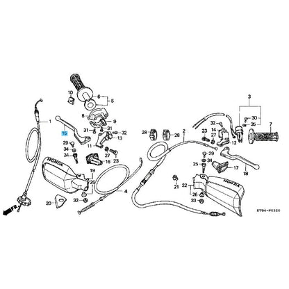 HONDA XR200R '96-03 CRF100F '04-13 Genuine Handlebar Lever RH 53175-KT0-840 OEM
