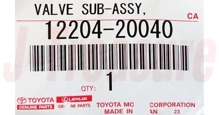 TOYOTA HIGHLANDER MCV30 2001 2003-2006 Genuine Ventilation Valve 12204-20040 OEM